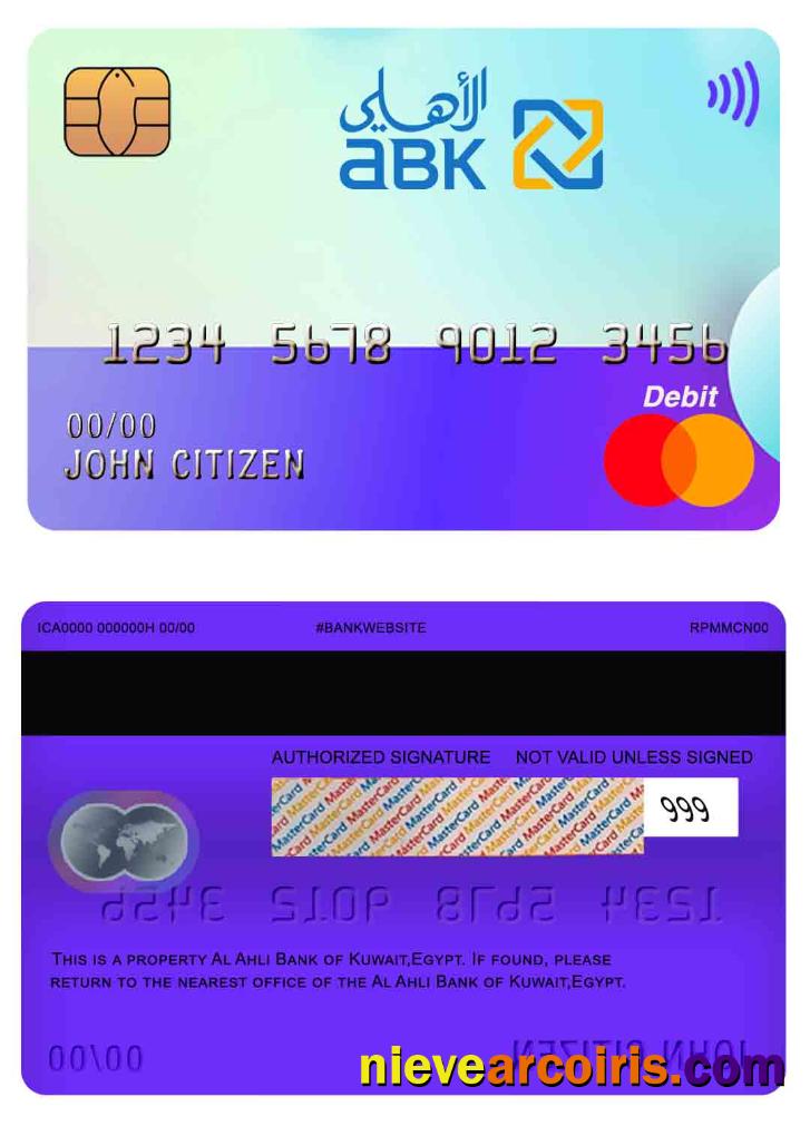 Egypt Al Ahli Bank of Kuwait mastercard